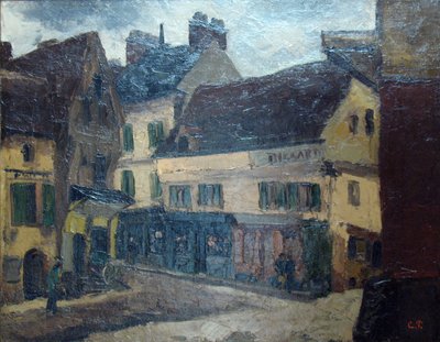 Une place à La Roche-Guyon - Camille Jacob Pissarro